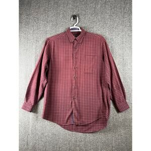 Daniel Gray Shirt Men's XL Maroon Striped Long Sleeve Button Down Casual